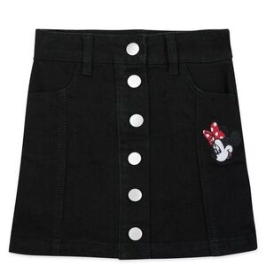 Disney Minnie Mouse Black Denim Skirt for Girls M - barely used